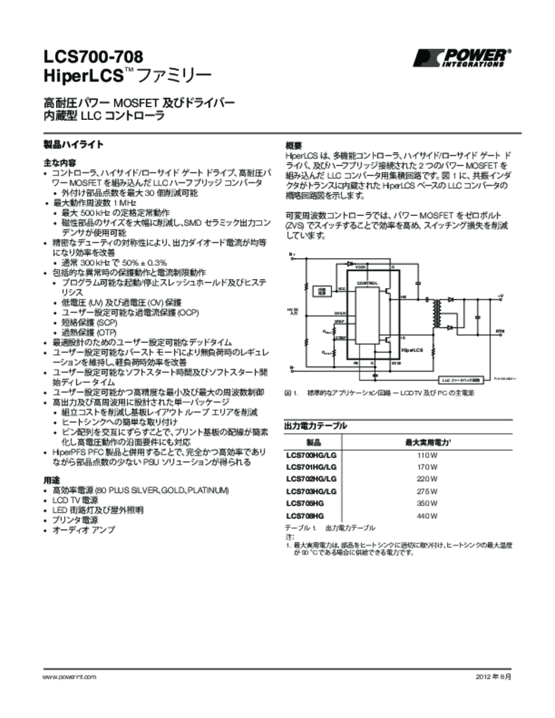 hiperlcsデータシート